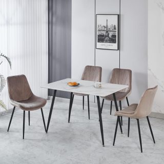 TRPEZARIJSKA STOLICA TC-2425 BEŽ/METALNE NOGE