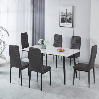 TRPEZARIJSKI STOL TZ-2517 BIJELI/METALNE NOGE