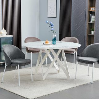 TRPEZARIJSKI STOL T113 KERAMIČKA PLOČA/BIJELI