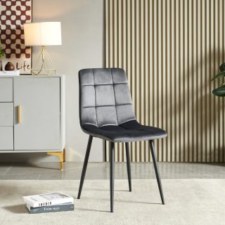 TRPEZARIJSKASTOLICA TEA ETC-248033 SIVA/CRNE NOGE