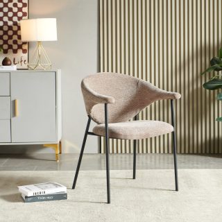 TRPEZARIJSKA STOLICA ZOE ETC-248003 BEŽ/CRNE NOGE