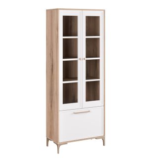 ALBA VISOKA KOMODA HRAST/BIJELO