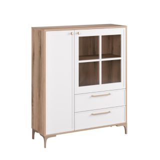 ALBA NISKA KOMODA HRAST/BIJELO