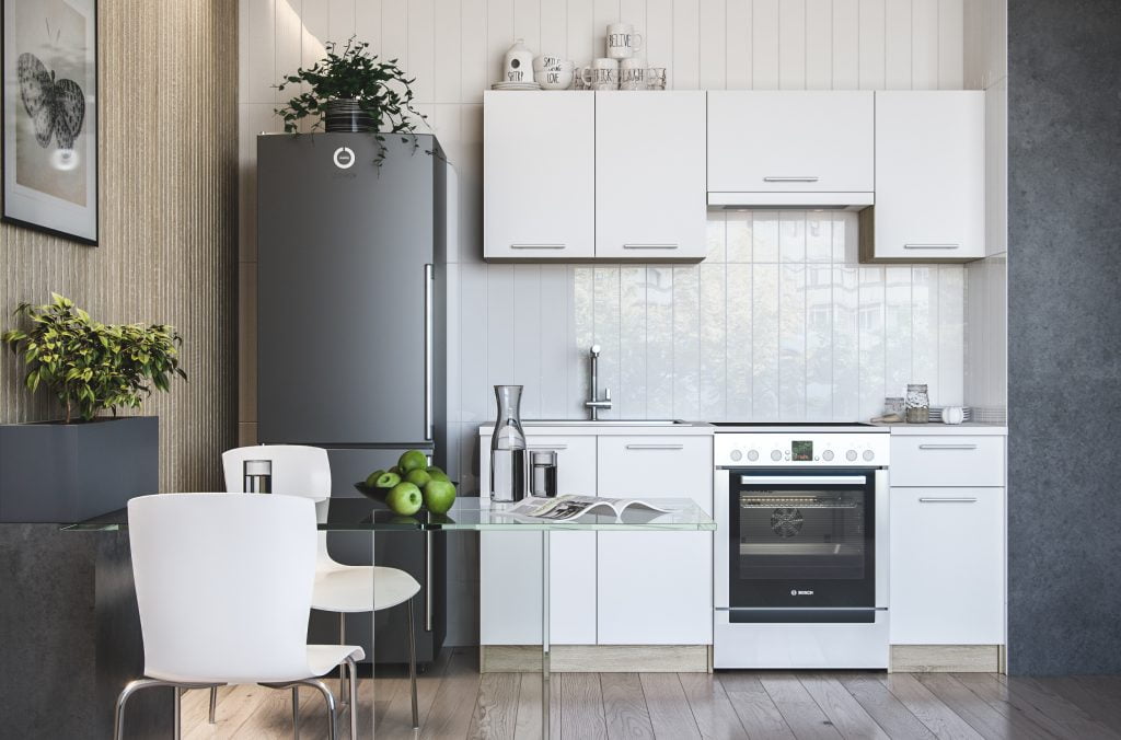 KUHINJA FIRST PRICE 1.8m BIJELA/SONOMA HRAST