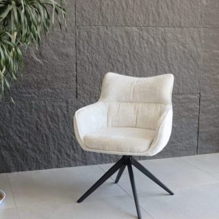 TRPEZARIJSKA STOLICA SDC4014 BIJELA/CRNE NOGE