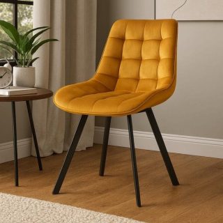 TRPEZARIJSKA STOLICA AURA OKC-1345-180 ŽUTA SA ROTACIJOM