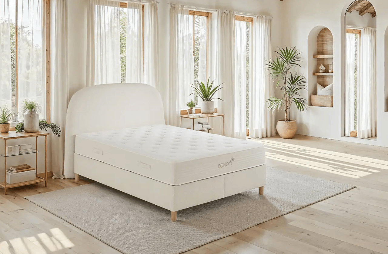BOXSPRING BOHO 160X200CM BEŽ