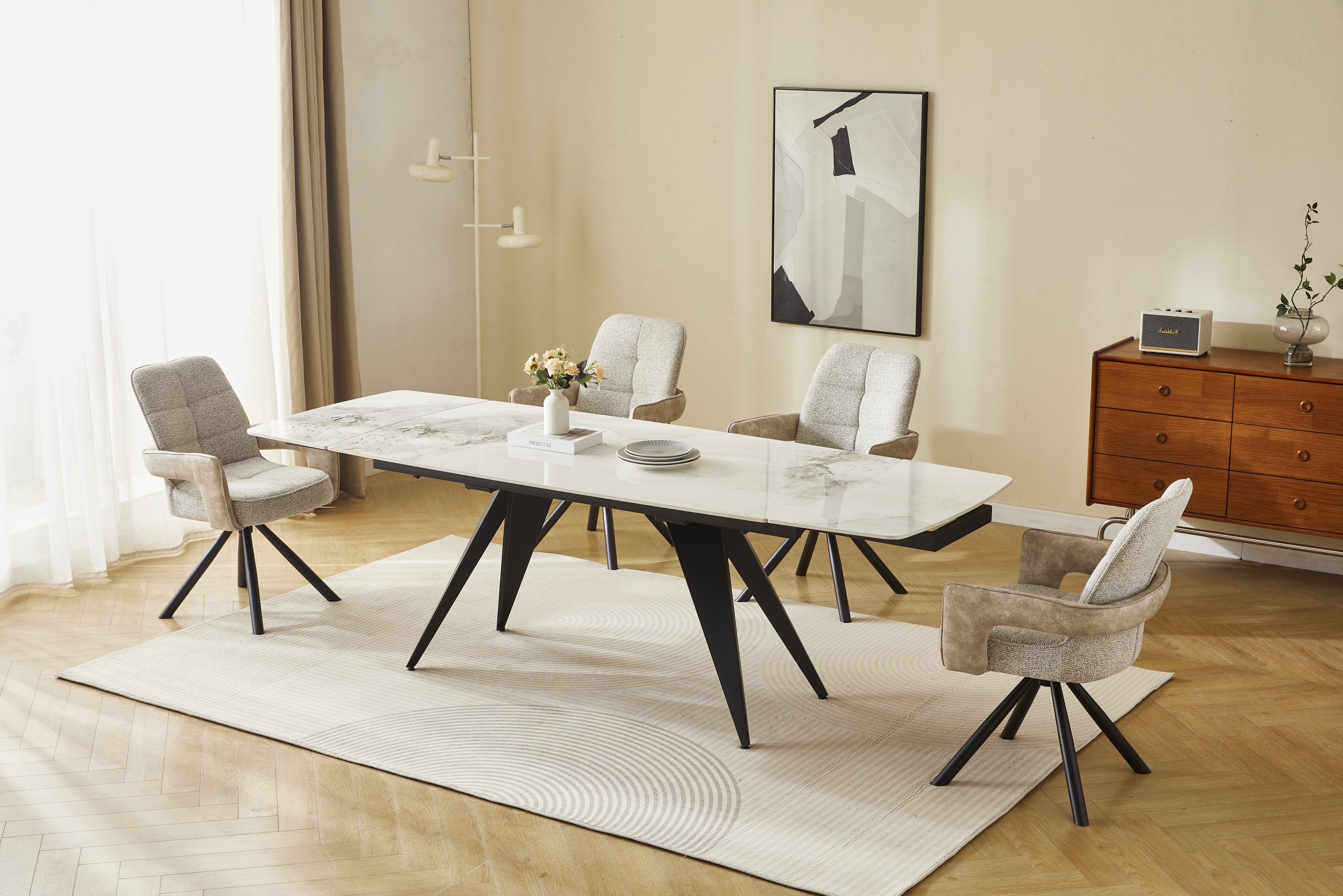 TRPEZARIJSKI STOL SENTO 160+80 CM RAZVLAČNI