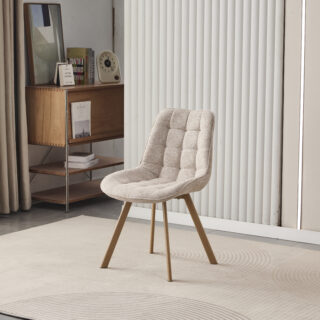 TRPEZARIJSKA STOLICA AURA BEŽ DEKOR DRVO