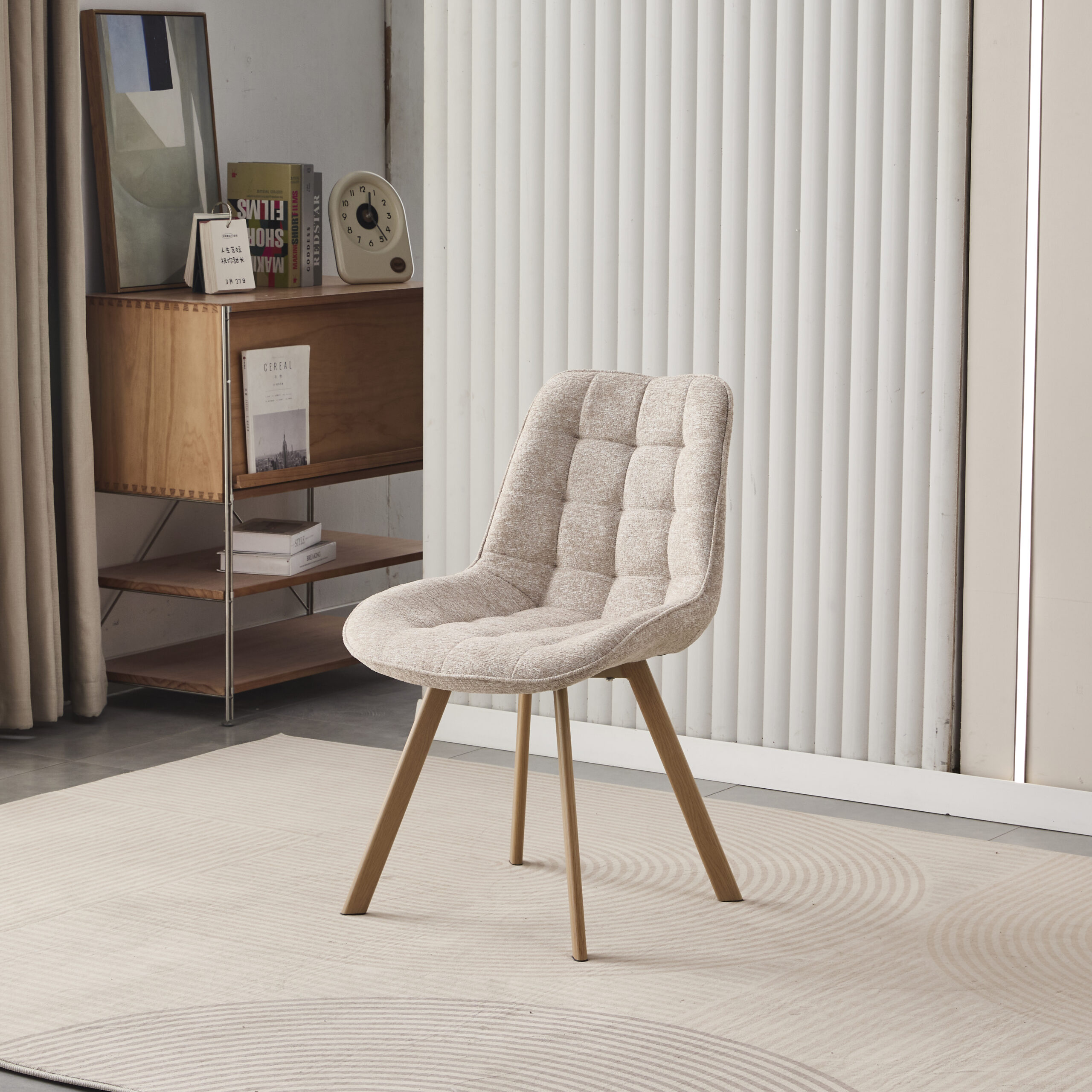 TRPEZARIJSKA STOLICA AURA BEŽ DEKOR DRVO