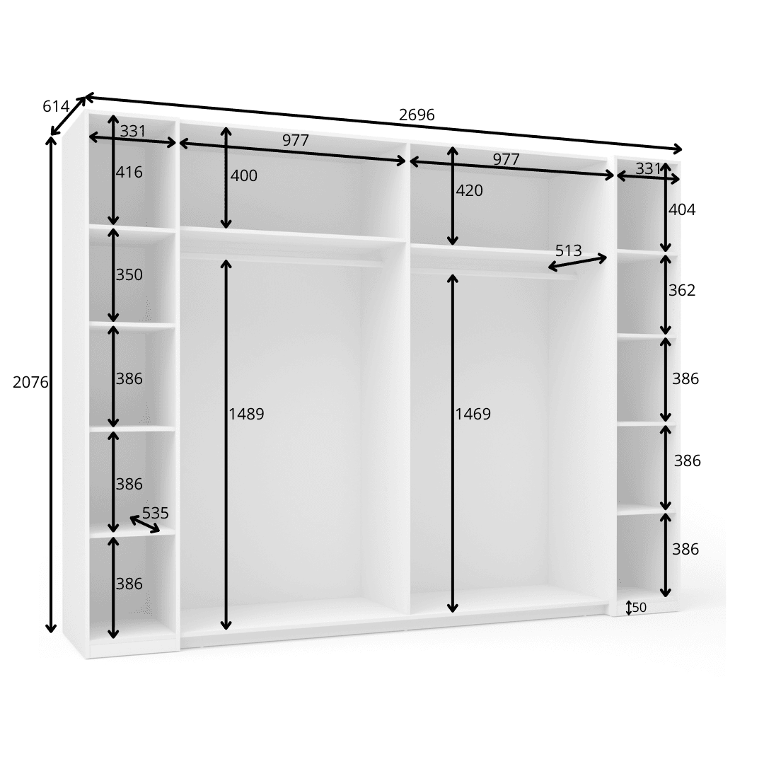 STORE-20-wymiarowanie KOMBINOVANI ORMAR STORE III 270 cm - slika 1
